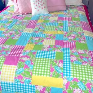 Lilly Pulitzer Rare Vintage White Label Quilted Beach Blanket